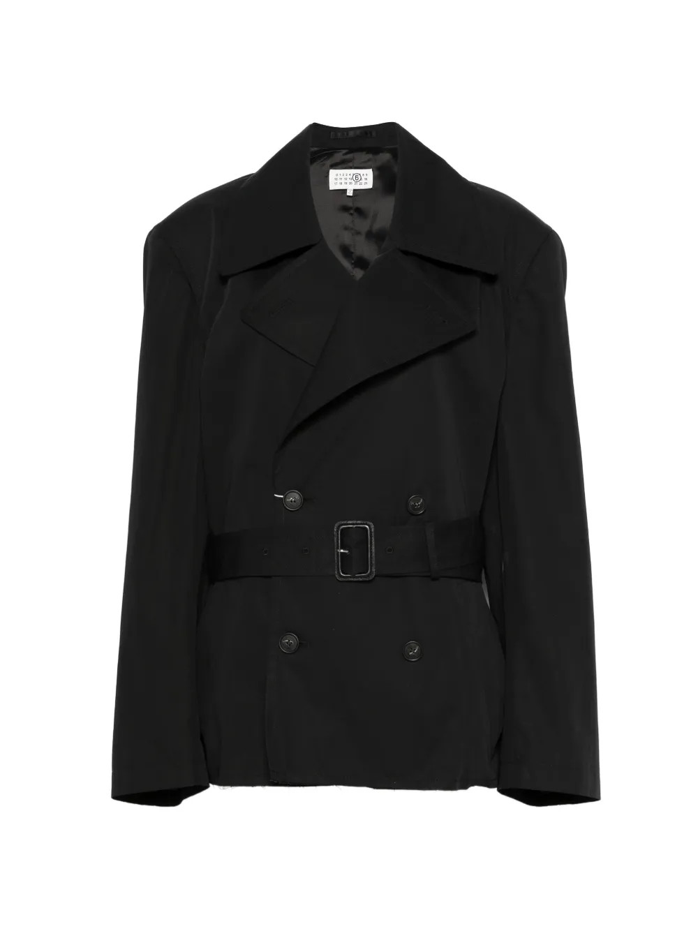 buttoned belted trench coat | Farfetch Global