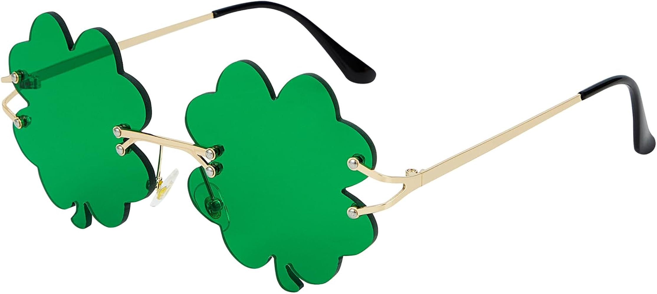 American Trends St. Patrick’s Day Irish Shamrock Sunglasses Green Four Leaf Clover Accessories | Amazon (US)