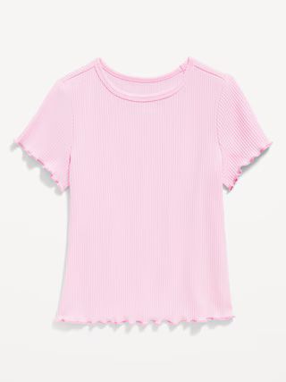 Short-Sleeve Lettuce-Edge T-Shirt for Toddler Girls | Old Navy (US)