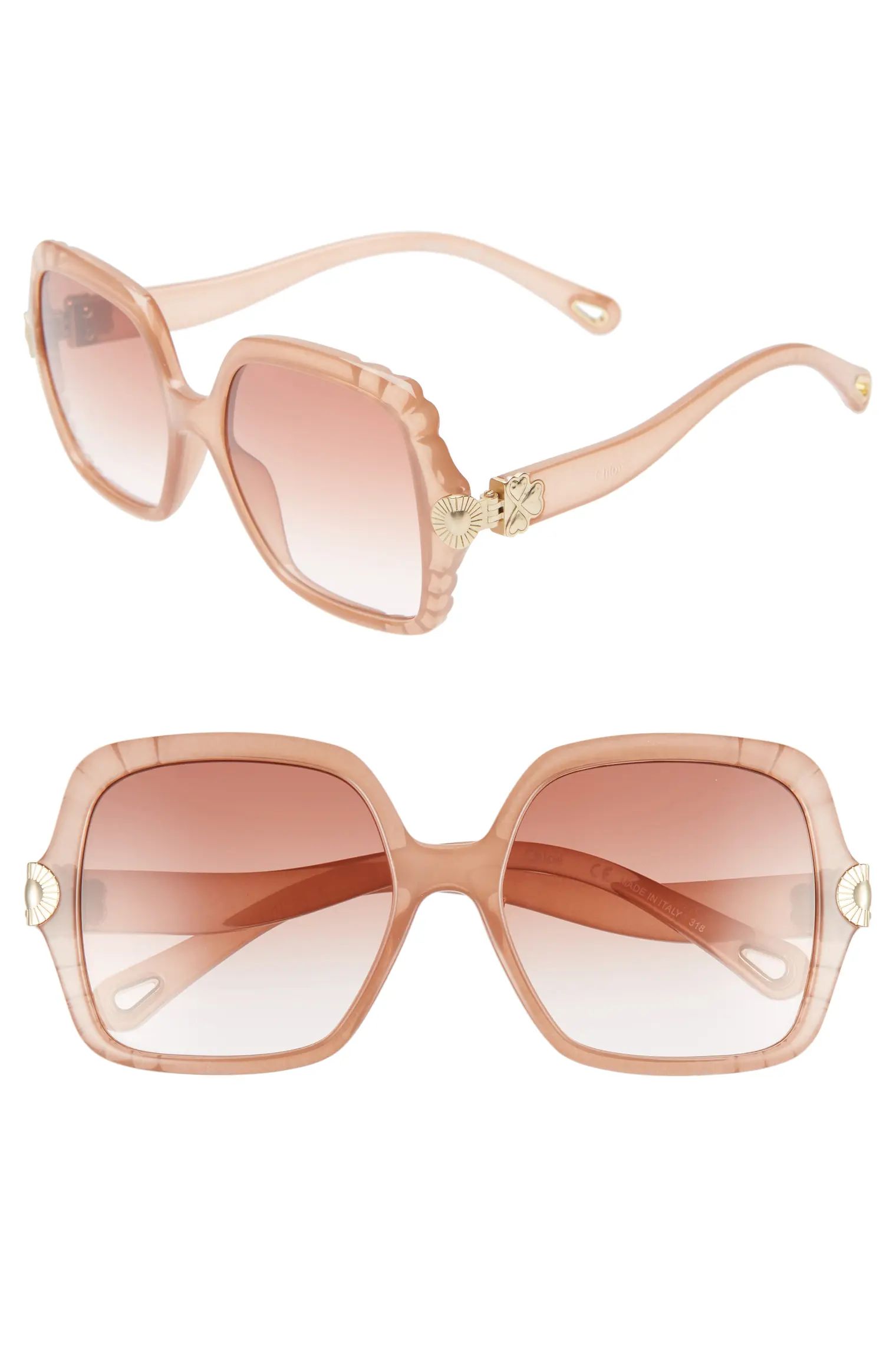 Vera 55mm Square Sunglasses | Nordstrom