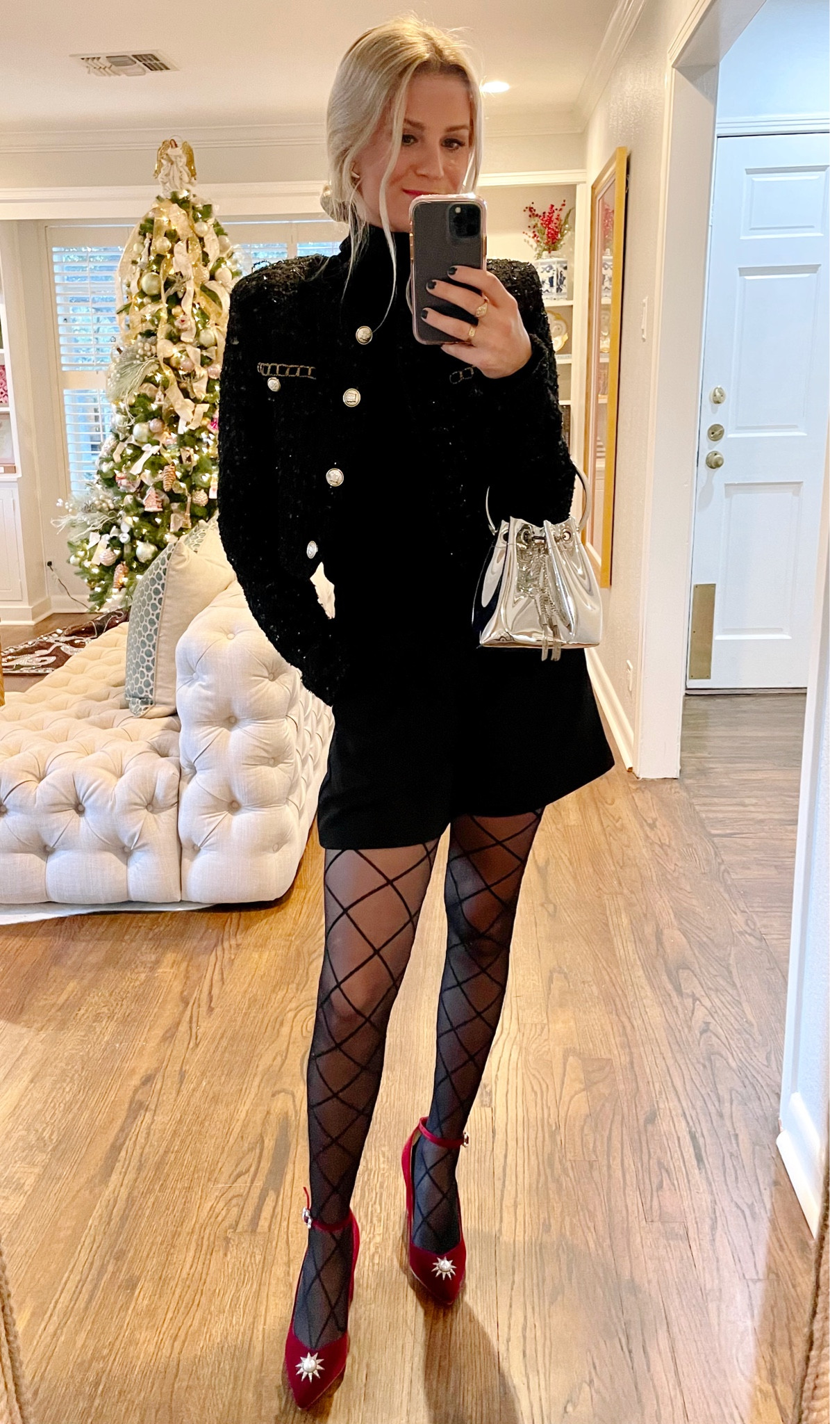 OOTN holiday party edition. It looks like my shoes are sold out but join the waitlist to receive any back in stock notifications! You can also use my Sarah Flint code SARAHFLINT-BAGRIFFIN for $50 off your first pair of shoes!

#LTKSeasonal #LTKstyletip #LTKHoliday