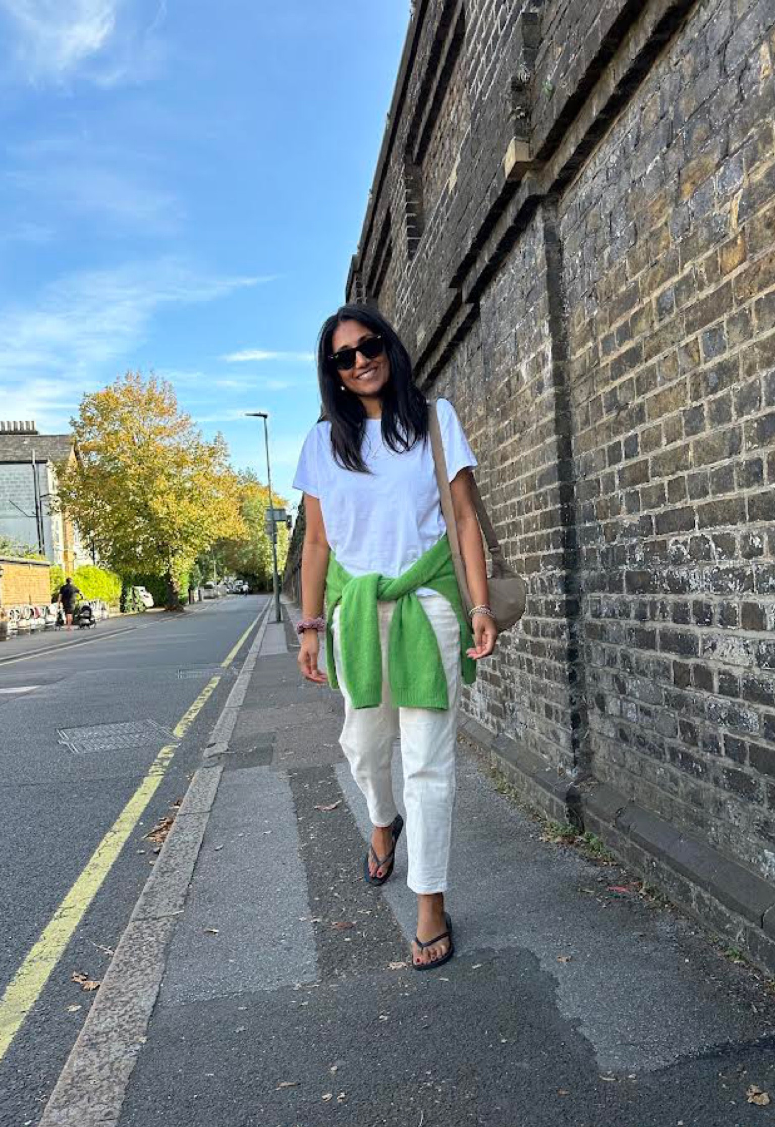 Marks and spencer, Arket, Hush, Sleepers, Uniqlo, transitional style, autumn outfit, outfit ideas, capsule wardrobe, oversized t-shirt, cream trousers, white trousers, Uniqlo viral bag, green jumper, casual fit, style inspiration, street style

#LTKeurope #LTKstyletip #LTKSeasonal
