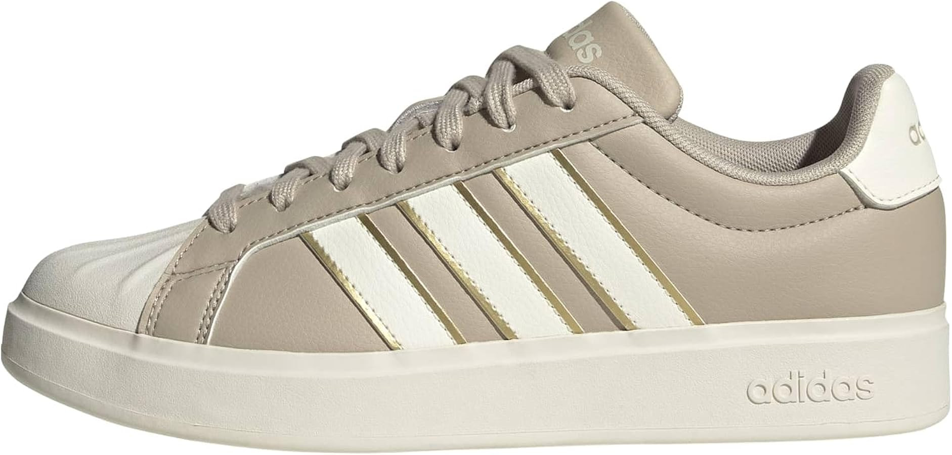 adidas Womens Streettalk Lace Up Sneakers Shoes Casual - Beige | Amazon (US)