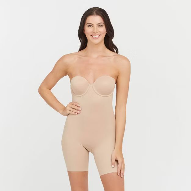 ASSETS BY SPANX Women's Flawless Finish Strapless Cupped Midthigh Bodysuit | Target