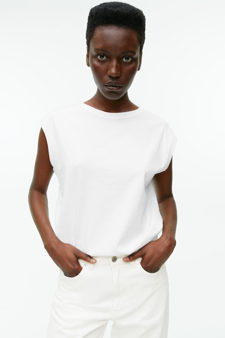 Mouwloos T-shirt | H&M (DE, AT, CH, NL, FI)