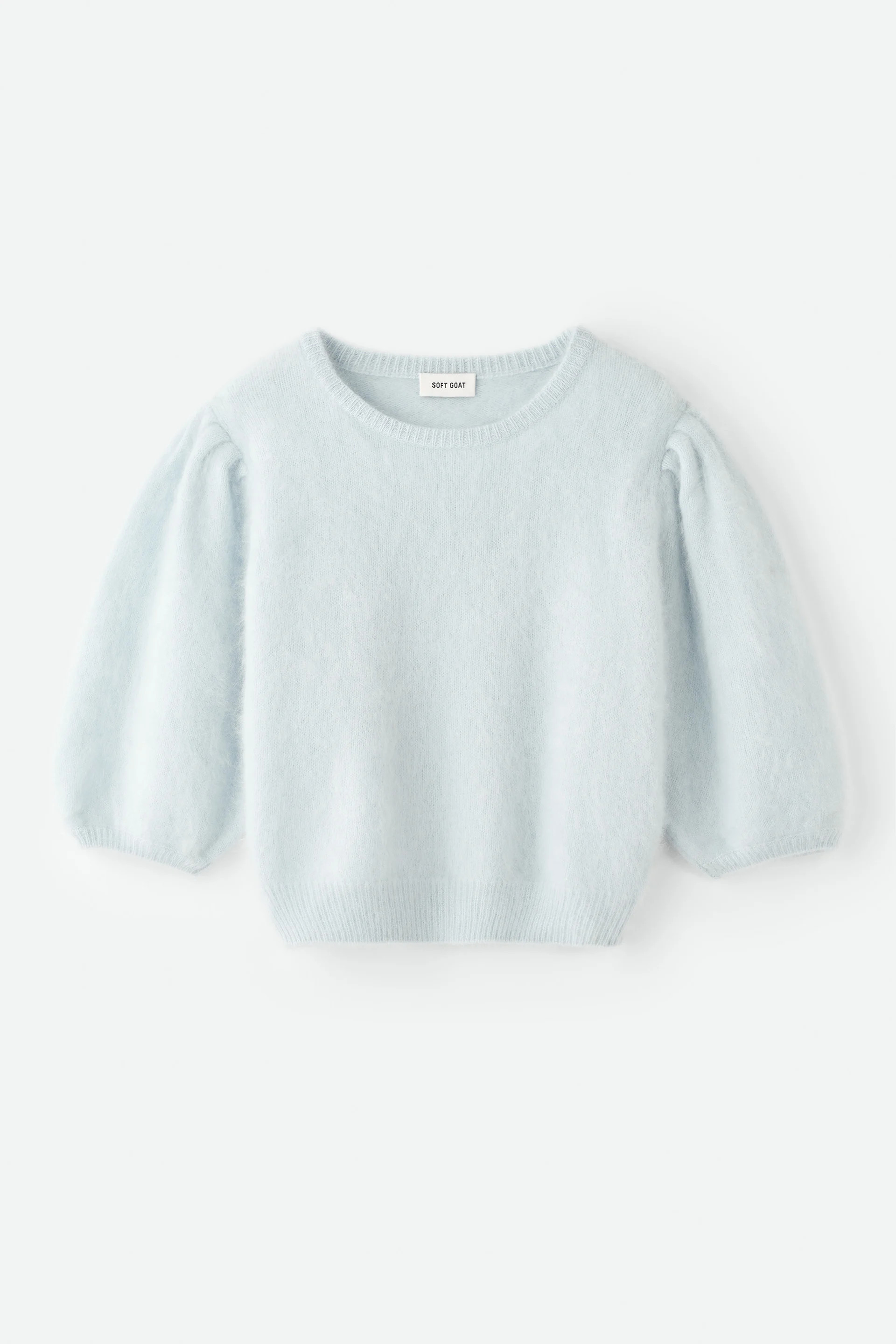 Brushed top - Kurze Ärmel - Ice Blue | Soft Goat | Soft Goat