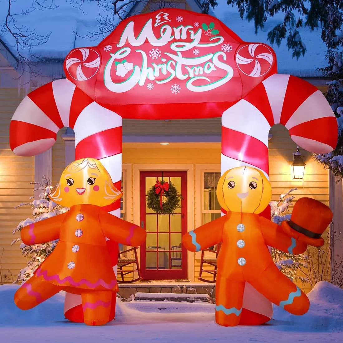 GOOSH 9.6 FT Christmas Inflatable Archway Gingerbread Man Outdoor Christmas Decorations, Christma... | Walmart (US)