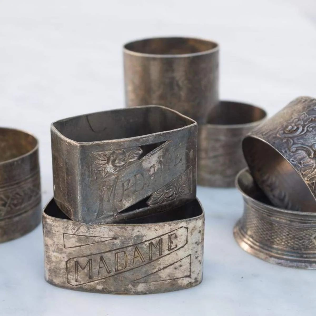 Vintage Silver Napkin Ring Set of 4 | elsie green | the french kitchen | Elsie Green US