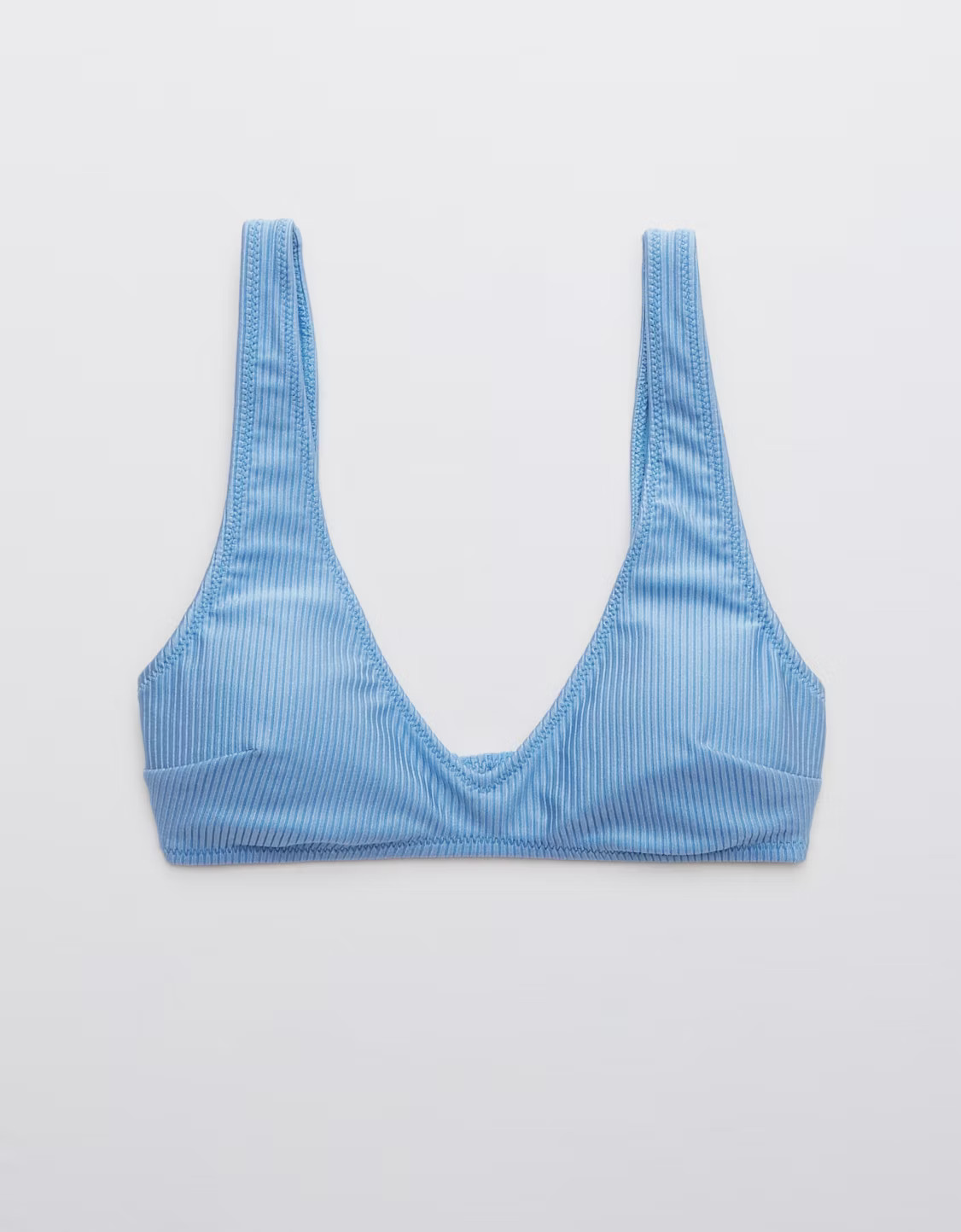 Aerie Ribbed Shine Scoop Plunge Bikini Top | American Eagle Outfitters (US & CA)