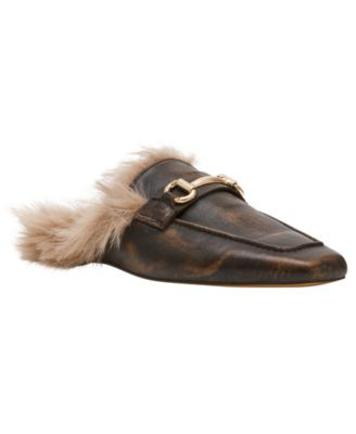 Steve Madden Women's Romeo Slip-On Tailored Loafers - Brown Distressed Multi | Macy's