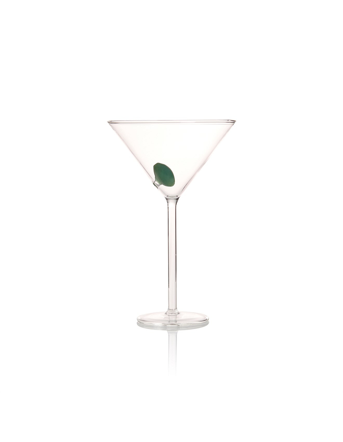 MARTINI GLASS IN CLEAR/OPAQUE OLIVE 175ml | David Jones (Australia & New Zealand)