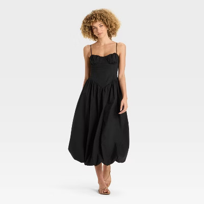 Women's Corset Bubble Midi A-Line Dress - Future Collective | Target