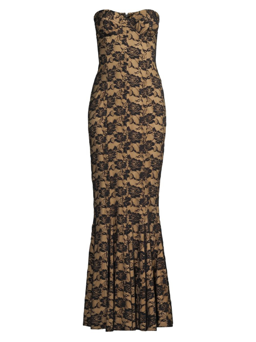 Floral Lace Mermaid Gown | Saks Fifth Avenue