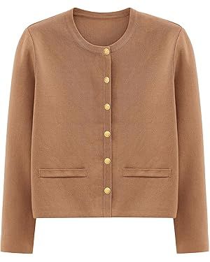 PRETTYGARDEN Women's 2024 Winter Cardigan Sweaters Button Down Open Front Long Sleeve Knit Cardig... | Amazon (US)