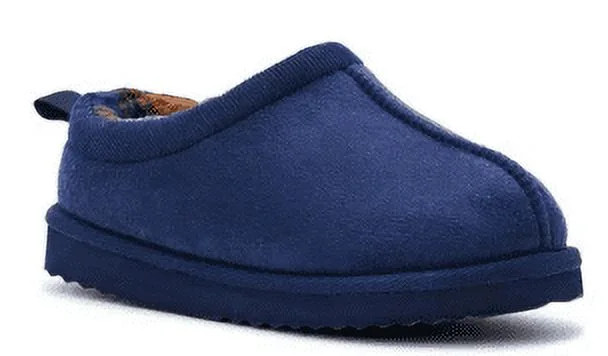Wonder Nation Kids Faux Suede Slippers, Sizes 11/12-6 | Walmart (US)