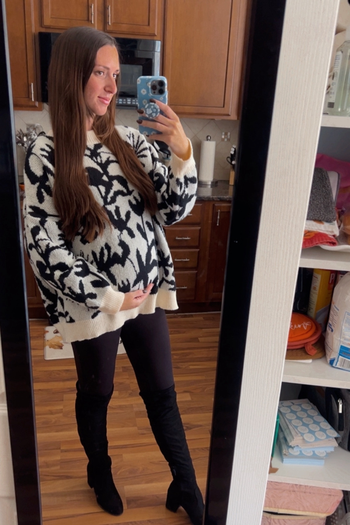 The perfect maternity sweater for the winter coming up ❄️I got a size medium! Use my coupon code- JOANNA20 to get 20% off the bumpsuit as well 🥰

#LTKCyberWeek #LTKHoliday #LTKBump