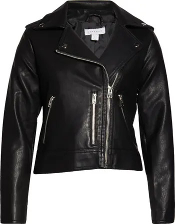 Topshop Faux Leather Moto Jacket | Nordstrom | Nordstrom