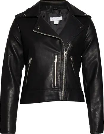 Topshop Faux Leather Moto Jacket | Nordstrom | Nordstrom