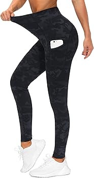 THE GYM PEOPLE Thick High Waist Yoga Pants with Pockets, Tummy Control Workout Running Yoga Leggi... | Amazon (US)
