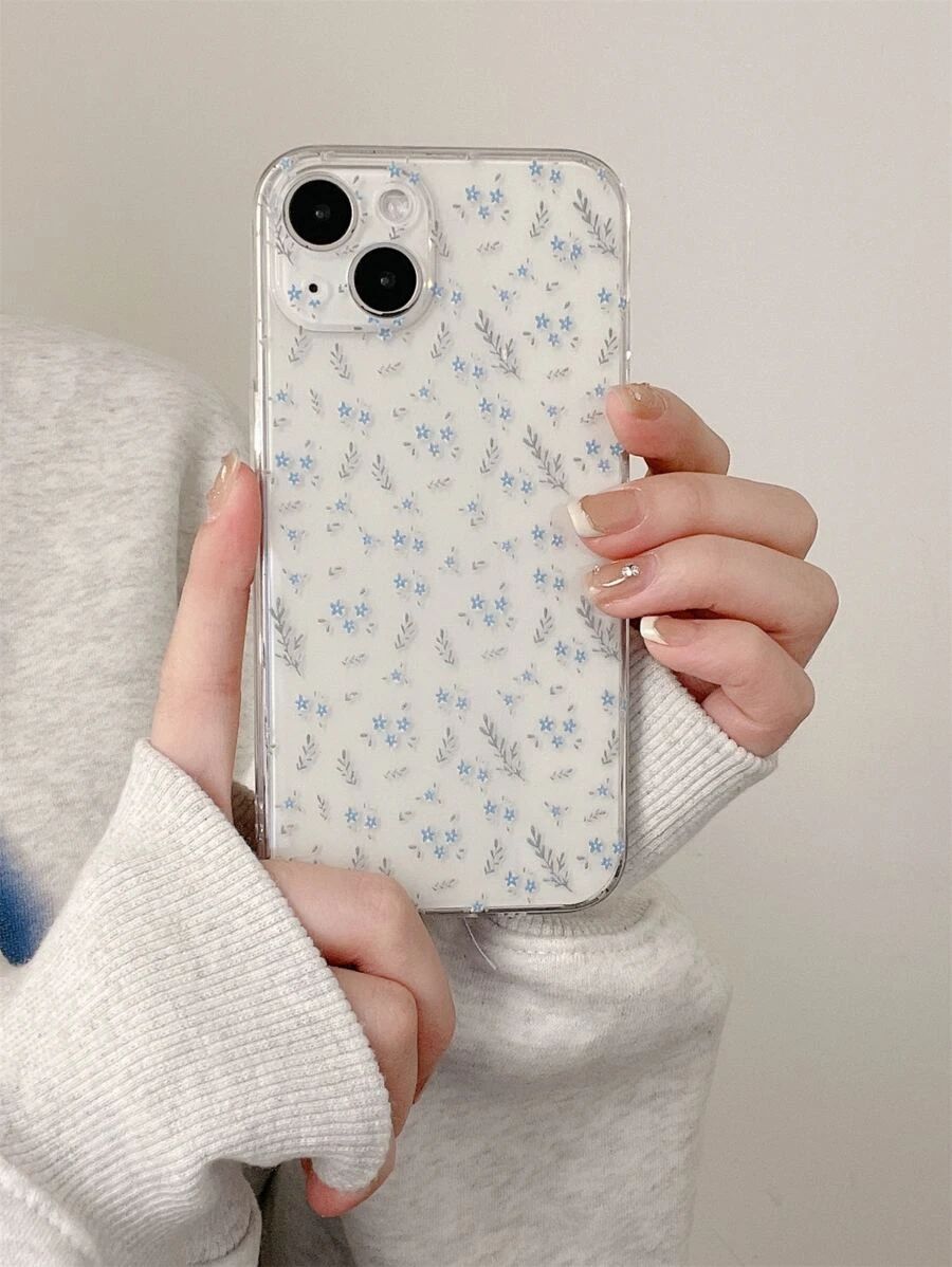 Flower Print Clear Phone Case SKU: se2210157777293173(57 Reviews)$1.50Make 4 payments of $0.37 $1... | SHEIN