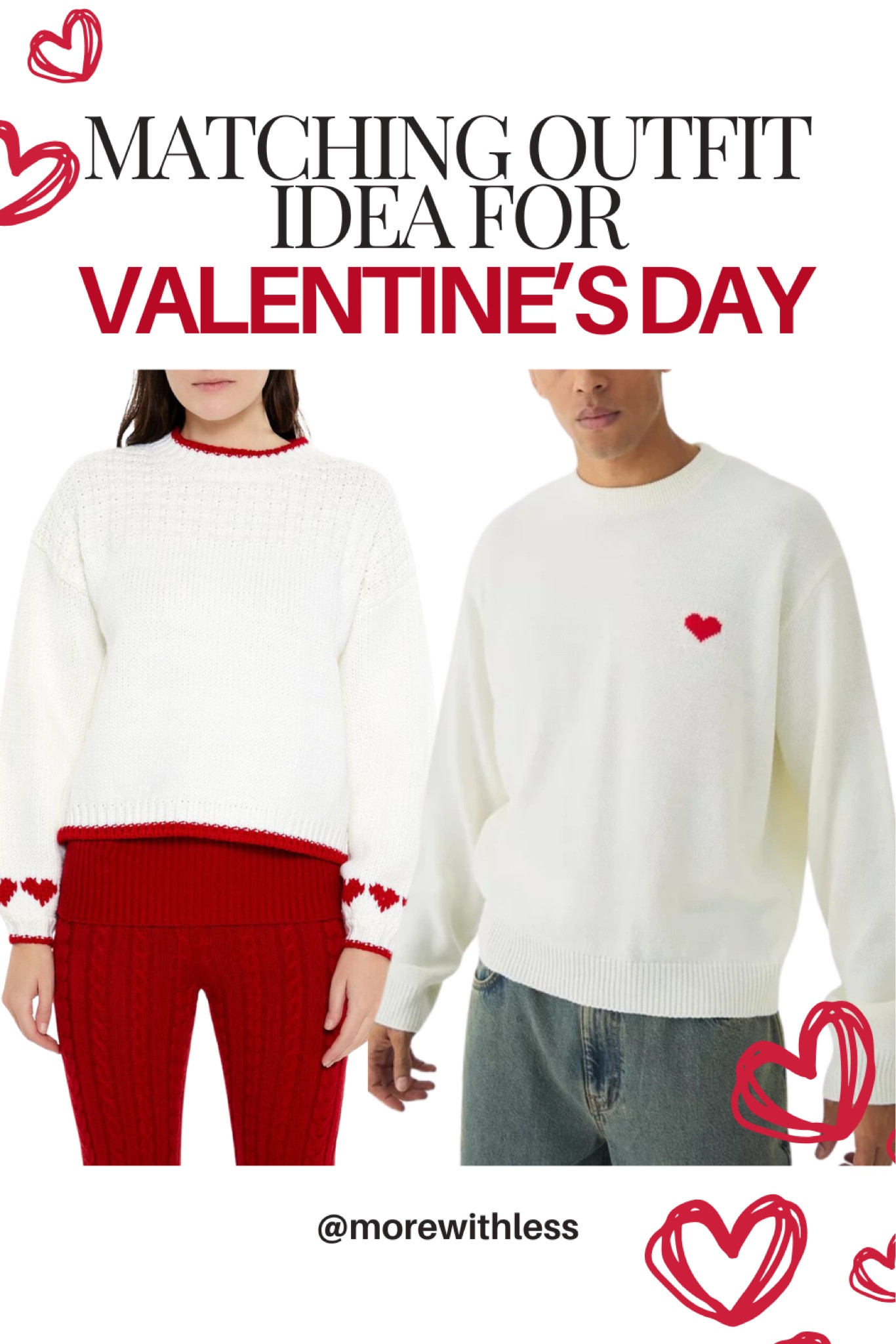 Stay cozy and cute together in these affordable matching sweaters this Valentine's Day ❤️
#valentinesday 

#LTKStyleTip #LTKFindsUnder50 #LTKSeasonal