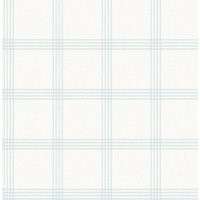 York Twain Plaid Wallpaper, Non Woven in Blue by DecoratorsBest | DecoratorsBest