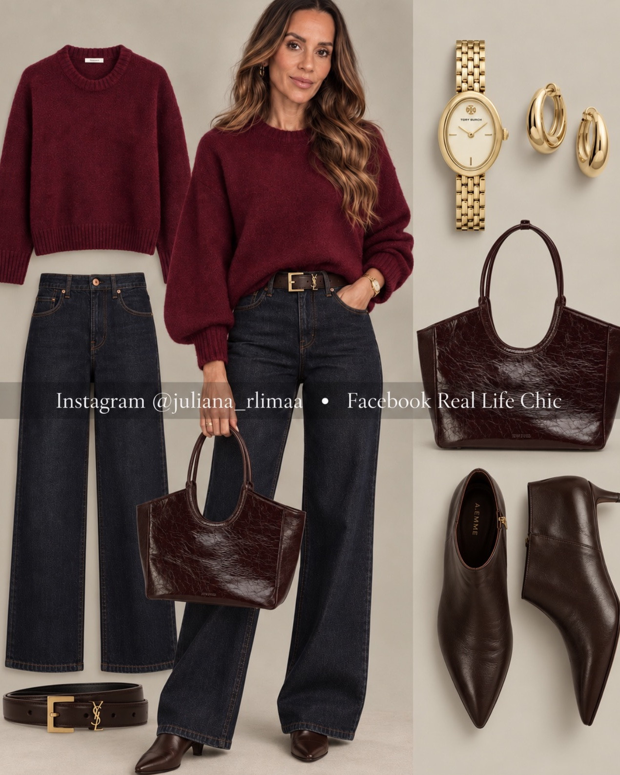 Three fall looks, one very wearable formula: rich color, great denim, tailored layers, and accessories that instantly make the outfit feel more elevated. 🤎🍷

From the burgundy knit and dark denim to the camel blazer with gray trousers and the suede jacket with wide-leg jeans, these are the kinds of pieces you’ll keep reaching for all season.

I linked similar finds so you can recreate your favorite look now—shop the best sizes before they’re gone. ✨

fall outfit ideas, burgundy sweater outfit, dark wash jeans outfit, camel blazer outfit, gray trousers outfit, suede jacket outfit, wide leg jeans, fall capsule wardrobe, quiet luxury style, elevated basics, women over 40 fashion, polished fall outfits, brown accessories, loafers outfit, ankle boots outfit, timeless fall style, classic wardrobe staples, chic everyday outfits, LTK fashion finds, Real Life Chic

#LTKootd #LTKSaleAlert #LTKOver40