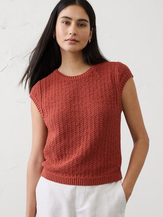 Cotton-Blend Textured Sweater | Banana Republic Factory