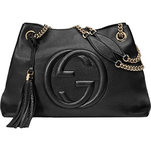 Gucci Soho Large Leather Chain Shoulder Handbag Black BHFO 5480 | Amazon (US)