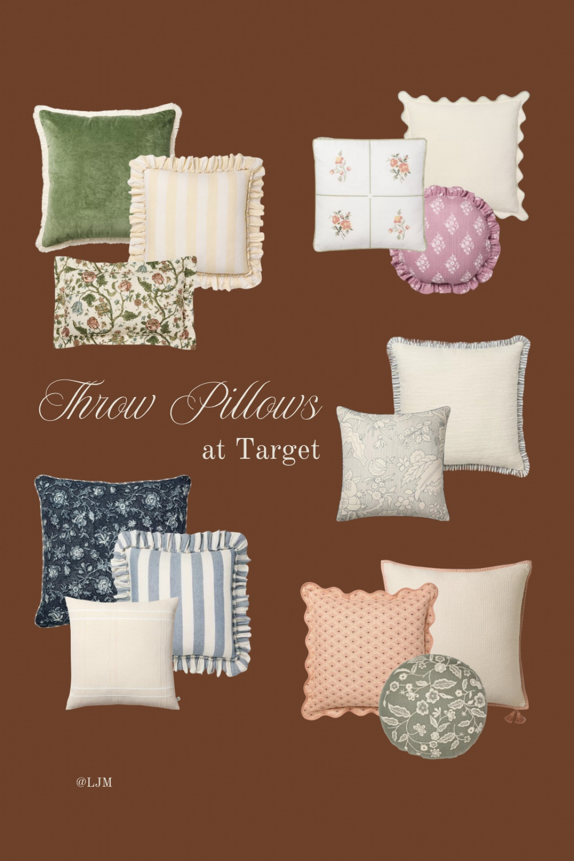 Ruffles, stripes, and florals, oh my! All my favorite pillow combos at Target!

#LTKHome #LTKSeasonal