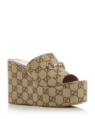 Women's GG Horsebit Platform Wedge Sandals | Bloomingdale's (US)