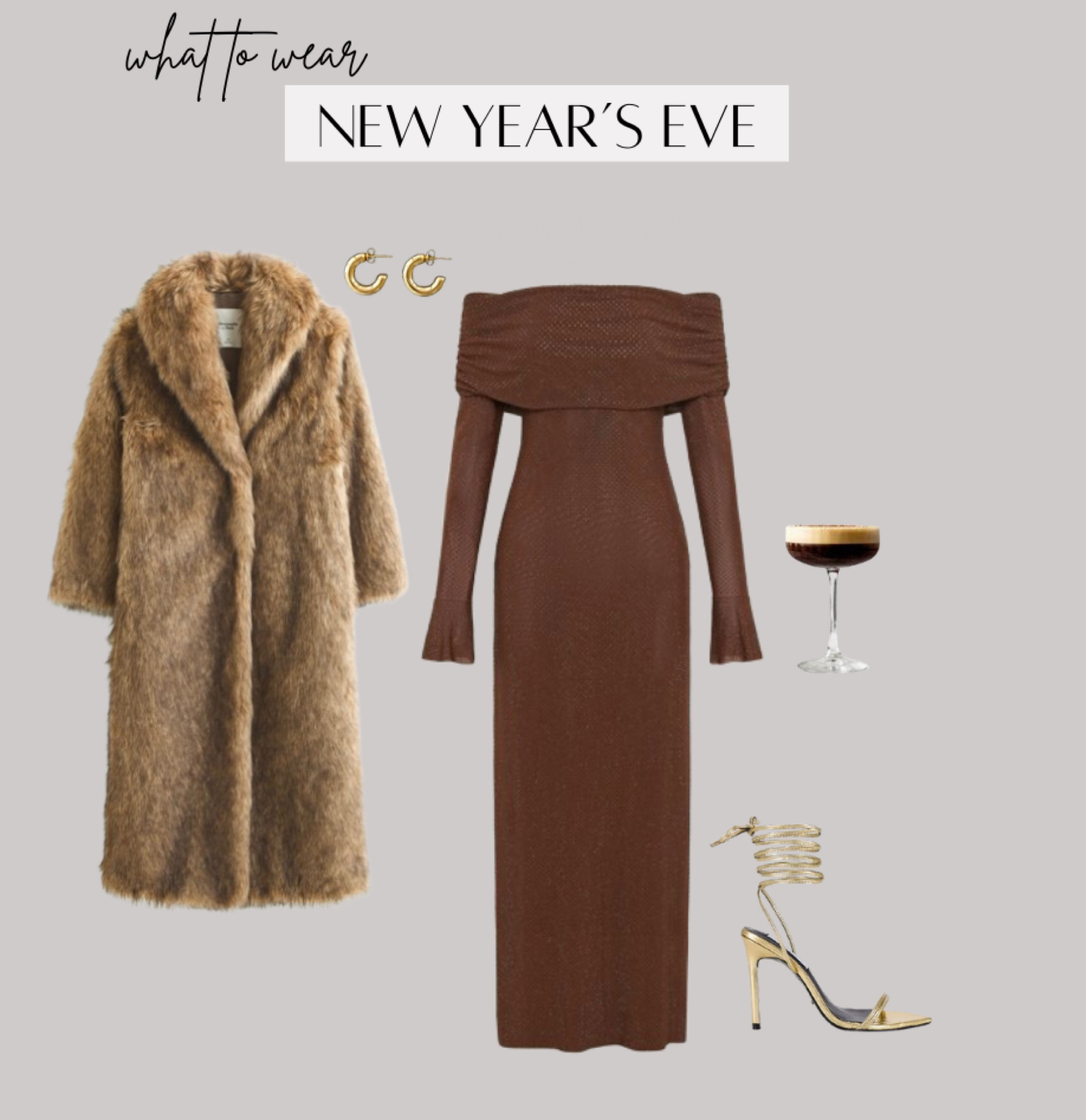 New Years Eve Outfit Idea


long fur coat, winter jacket coat, sequin dress, strappy gold heels, gold hoop earrings 

#LTKHoliday #LTKShoeCrush #LTKParties