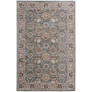 Reynell Light Blue 6 ft. x 9 ft. ft. Floral Traditional Area Rug | The Home Depot