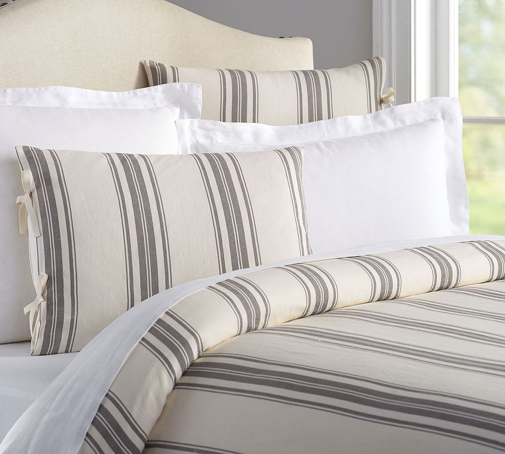 Evan Stripe Duvet Cover & Shams | Pottery Barn (US)