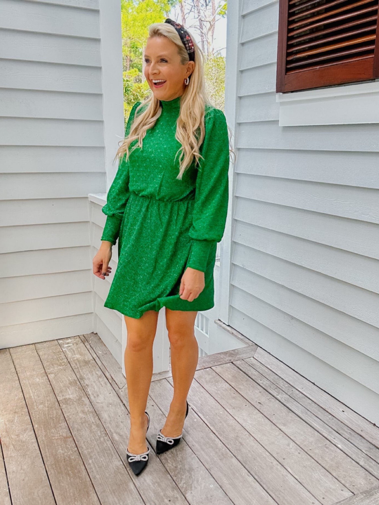 The perfect party dress for the holiday season. Wearing a size X-small from Walmart  

#LTKunder50 #LTKHoliday #LTKstyletip