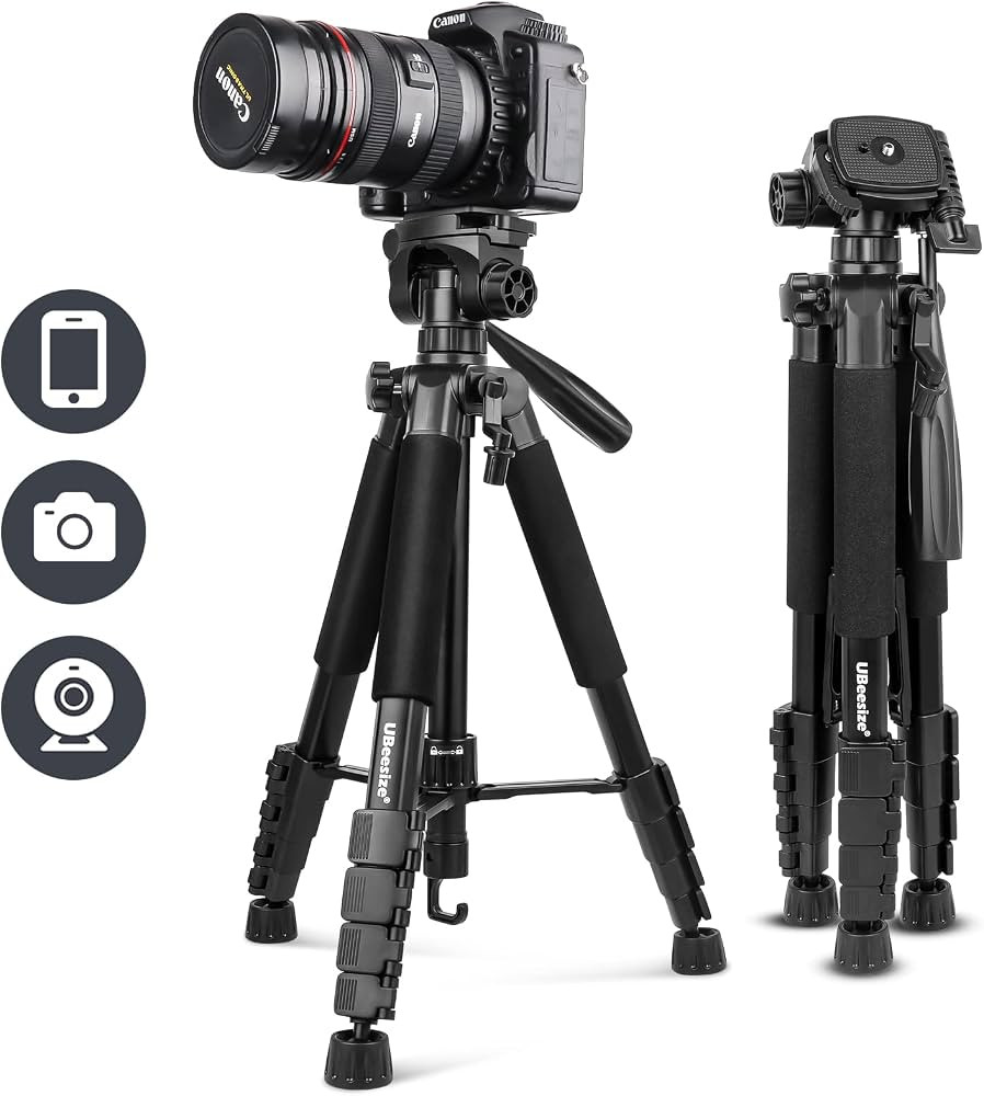 UBeesize 67” Camera Tripod with Travel Bag, Cell Phone Tripod with Wireless Remote and Phone Ho... | Amazon (US)