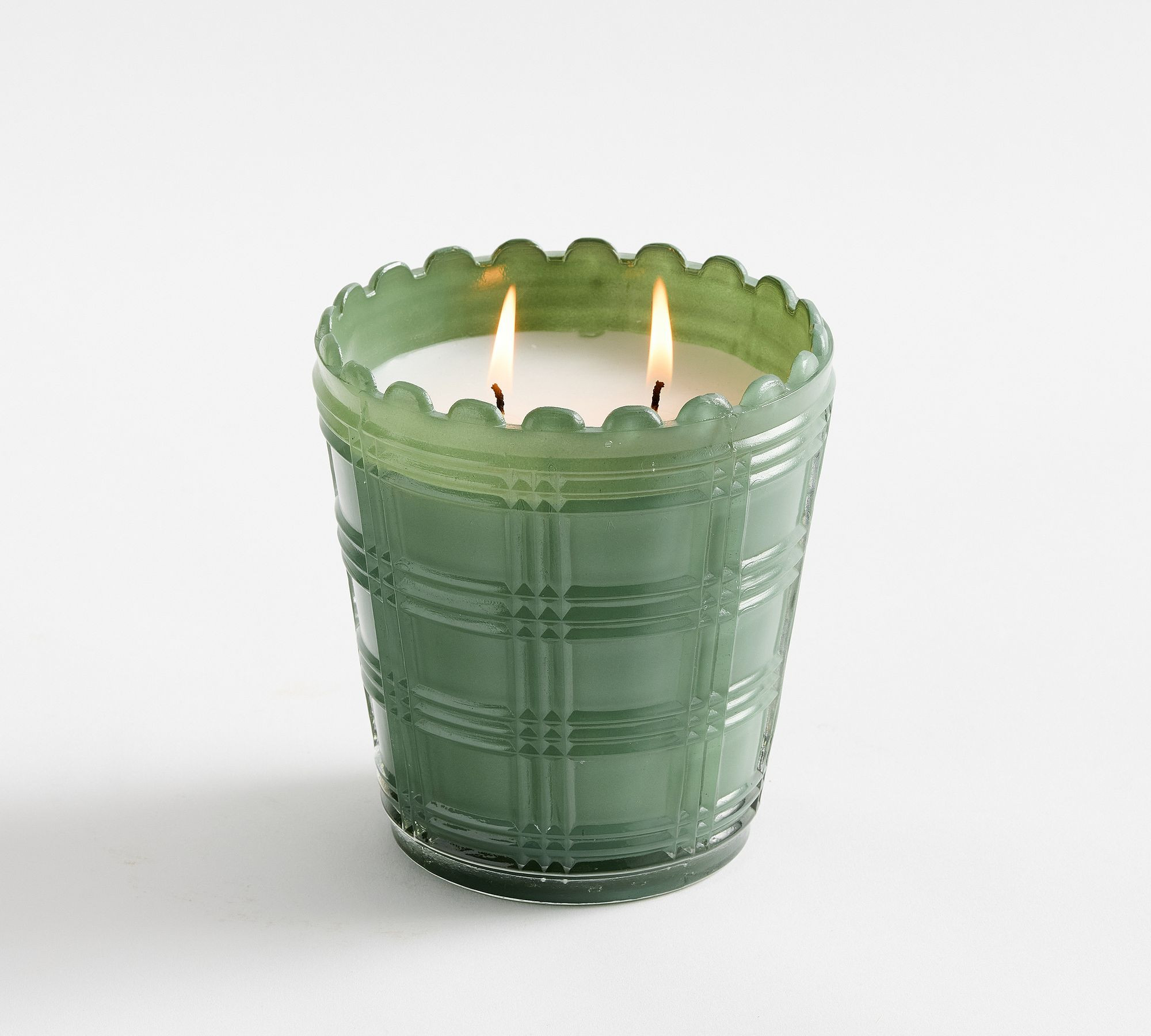 Scallop Glass Candle - Fig Grove & Thyme | Pottery Barn (US)