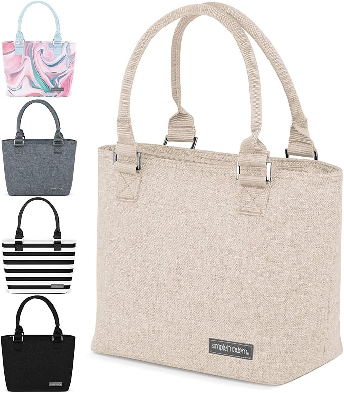 Simple Modern 4L Cara Lena Lunch Bag for Women - Beige Insulated Lunch Box -Tan | Amazon (US)