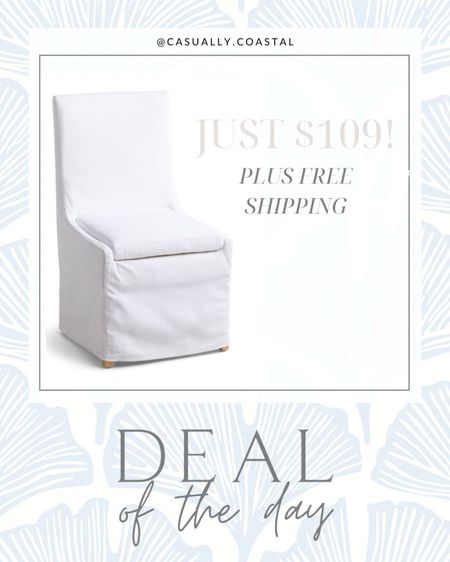 This white slipcover chairs just hit clearance at T.J. Maxx and they are just $109, with free shipping (use code SHIP89)!
-
affordable dining chairs, slope arm slipcover chair, dining chairs under $150, dining chairs under $200, white dining chairs, TJ Maxx dining chairs, dining furniture, Coastal Home decor, coastal decor, coastal interiors, coastal dining room, dining room furniture, coastal style, neutral dining room, TJ maxx finds, TJ maxx home decor, white chairs

#LTKsalealert #LTKfindsunder100 #LTKhome