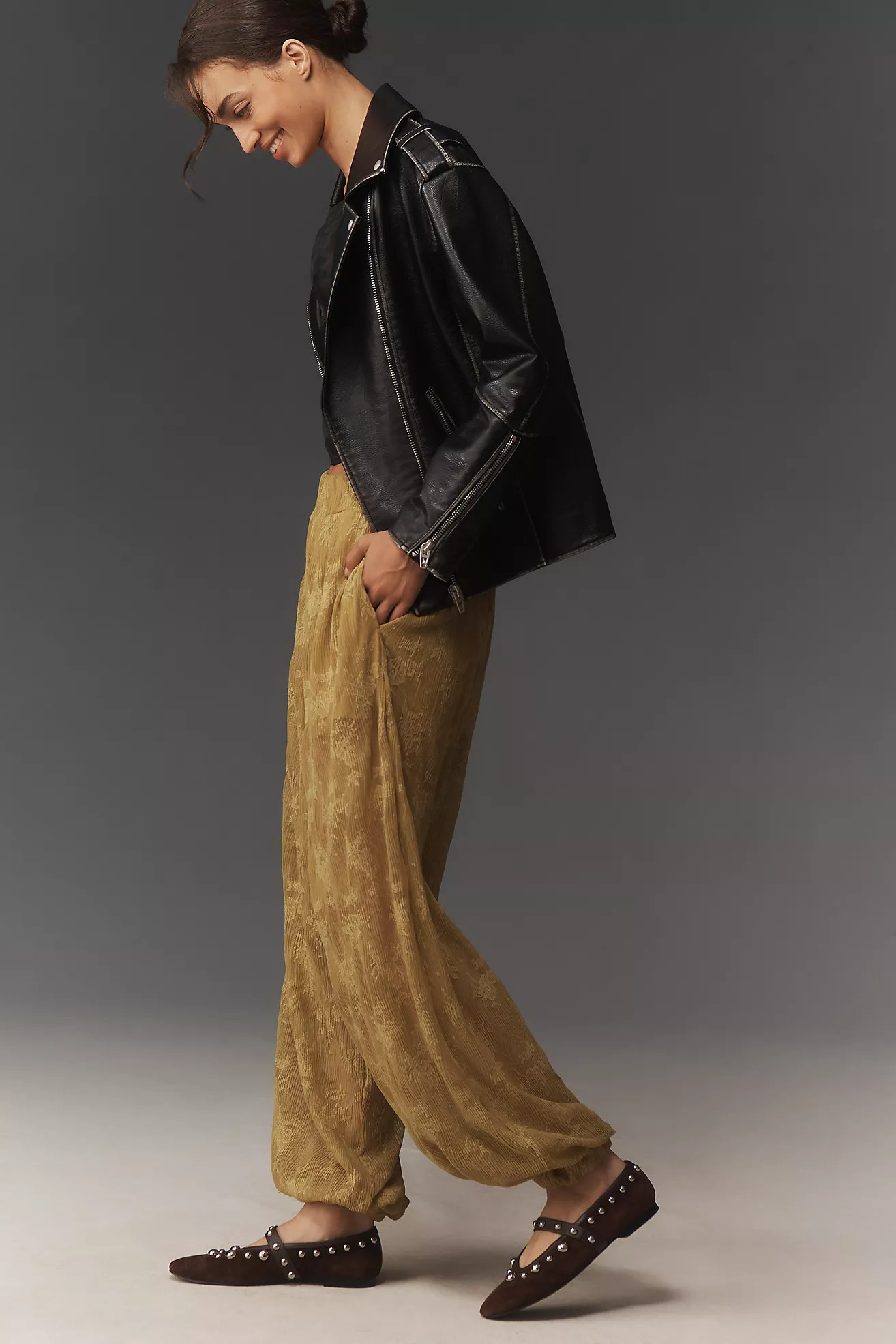 Maeve Sheer Lace Balloon Pants | Anthropologie (US)