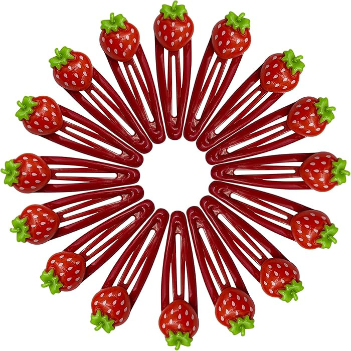 20 Pcs Strawberry Hair Clips, Cute Hair Clips, Hair Accessories, Hair Barrettes, Fruit Hair Hairp... | Amazon (US)