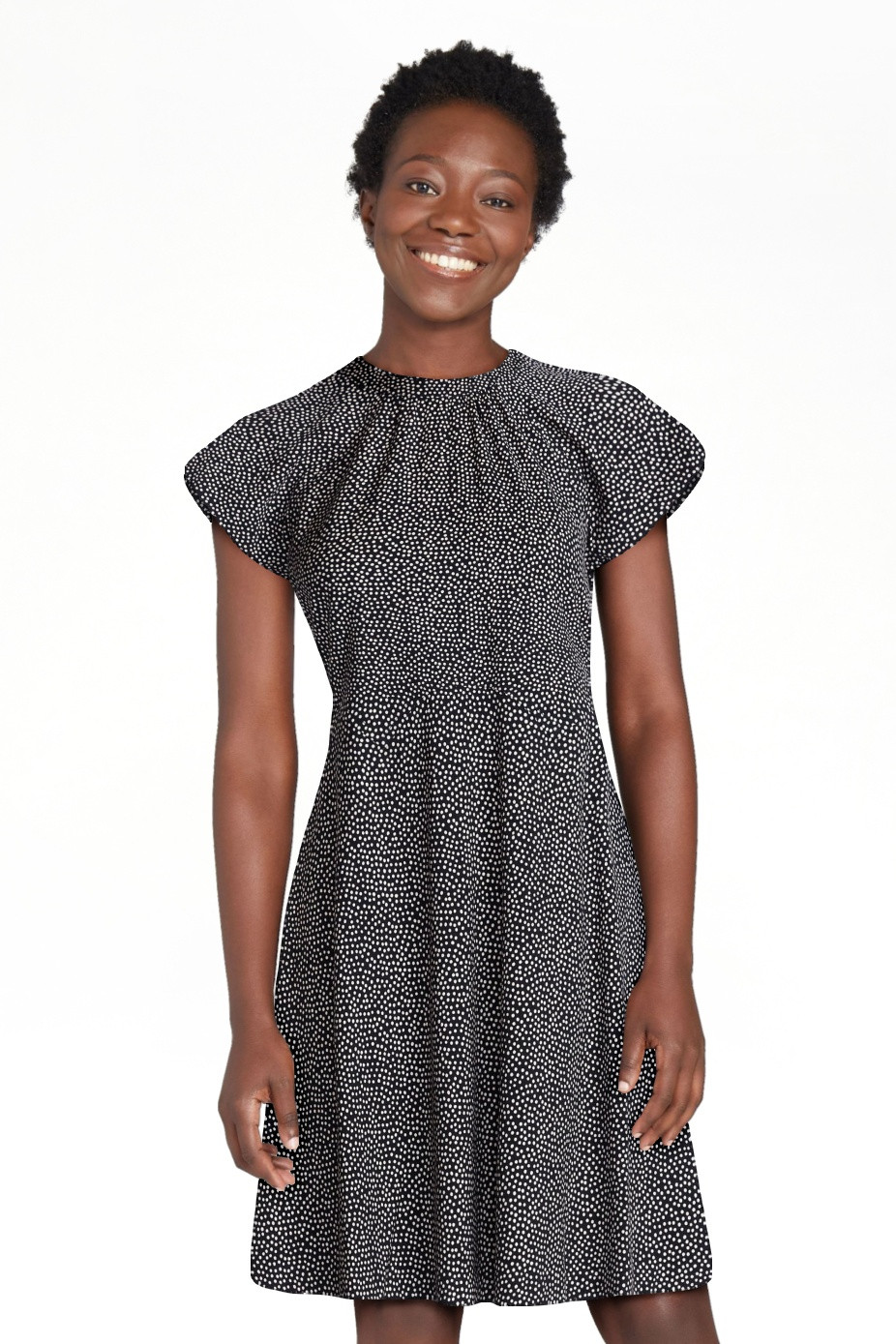 Scoop Women's and Women's Plus Mini Dress with Flutter Sleeves, Sizes XS-4X | Walmart (US)