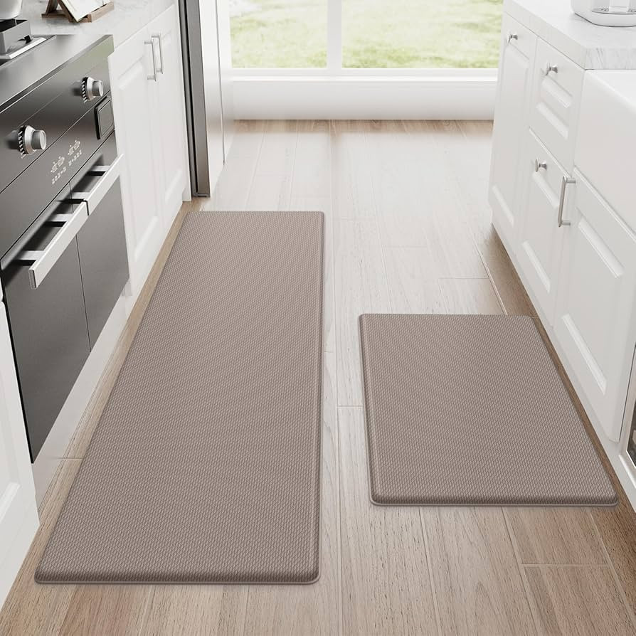 StepRite Kitchen Mats, 2PCS Kitchen Rugs, Cushioned Anti Fatigue Kitchen Mats for Floor, Non-Slip... | Amazon (US)