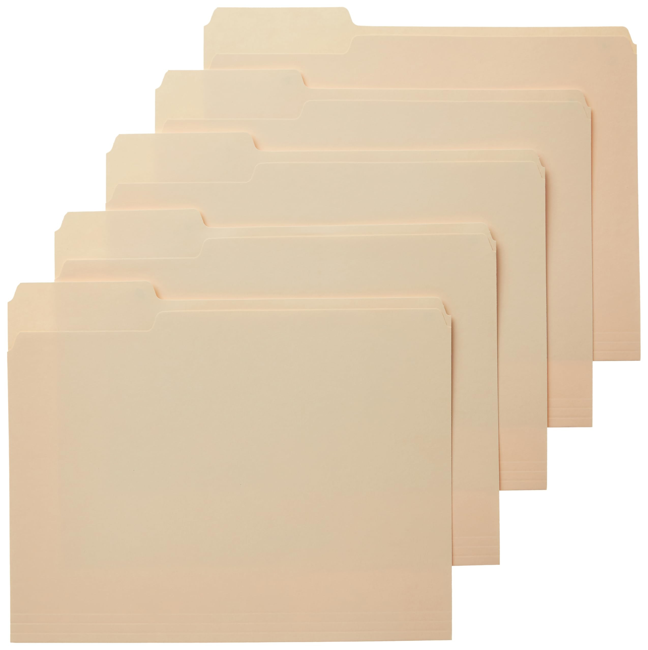 Amazon Basics 1/3-Cut Tab, Assorted Positions File Folders, Letter Size, Manila - Pack of 100 | Amazon (US)