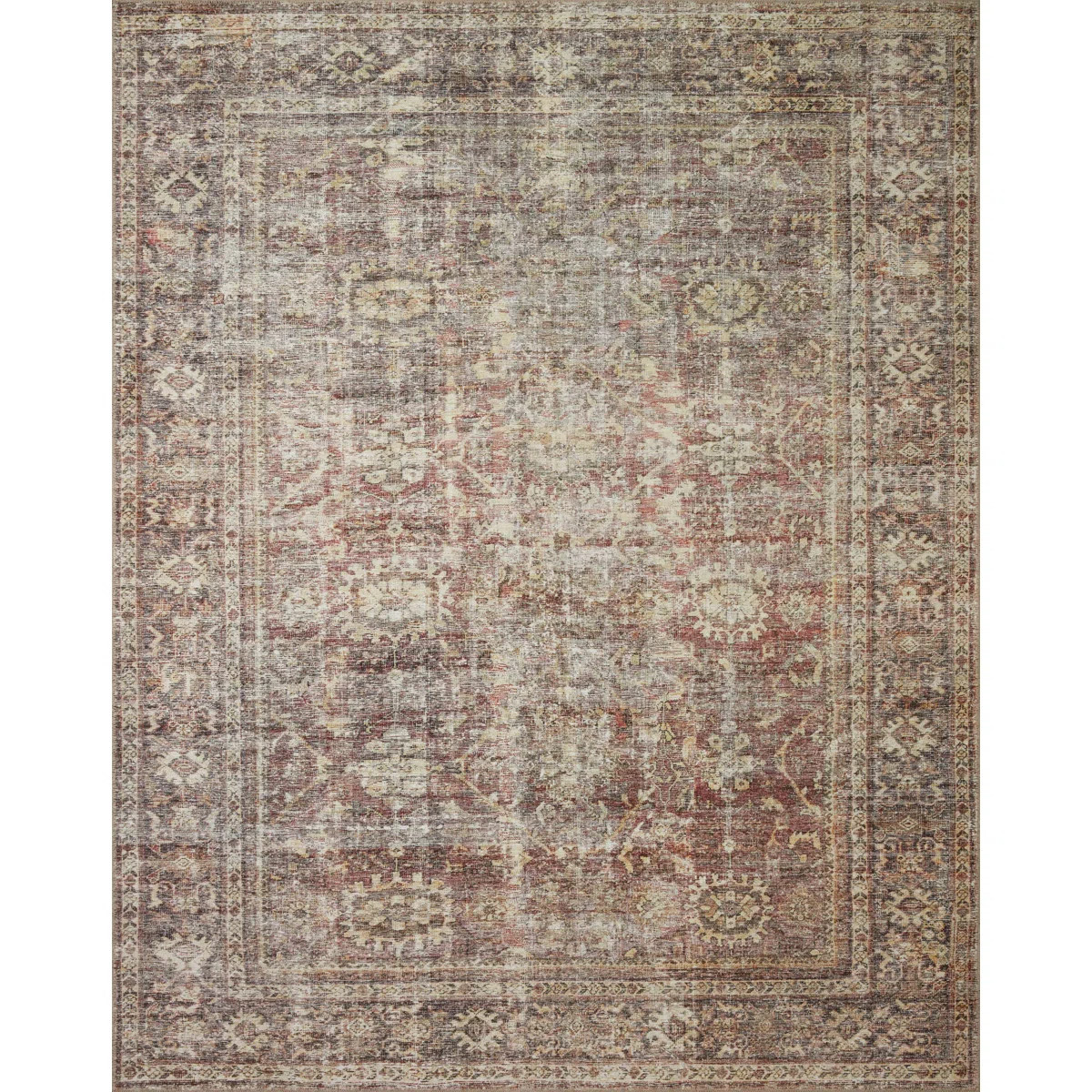 Amber Lewis x Loloi Georgie Bordeaux / Antique Area Rug | Wayfair North America