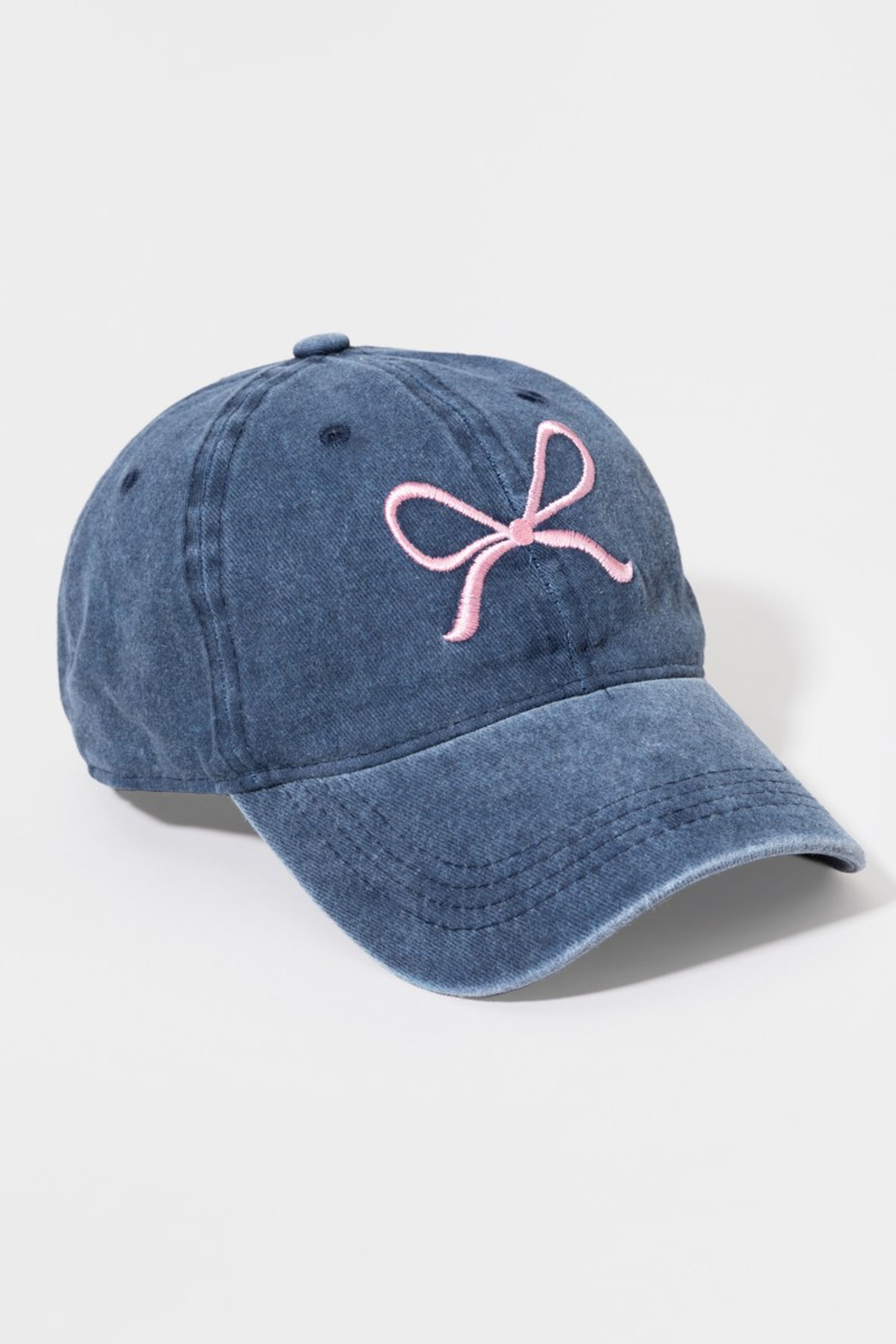 Judy Pink Bow Embroidered Baseball Hat | Francesca's