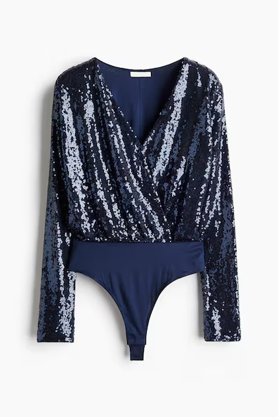 H & M - Paillettenbody - Blau - Damen | H&M (DE, AT, CH, NL, FI)