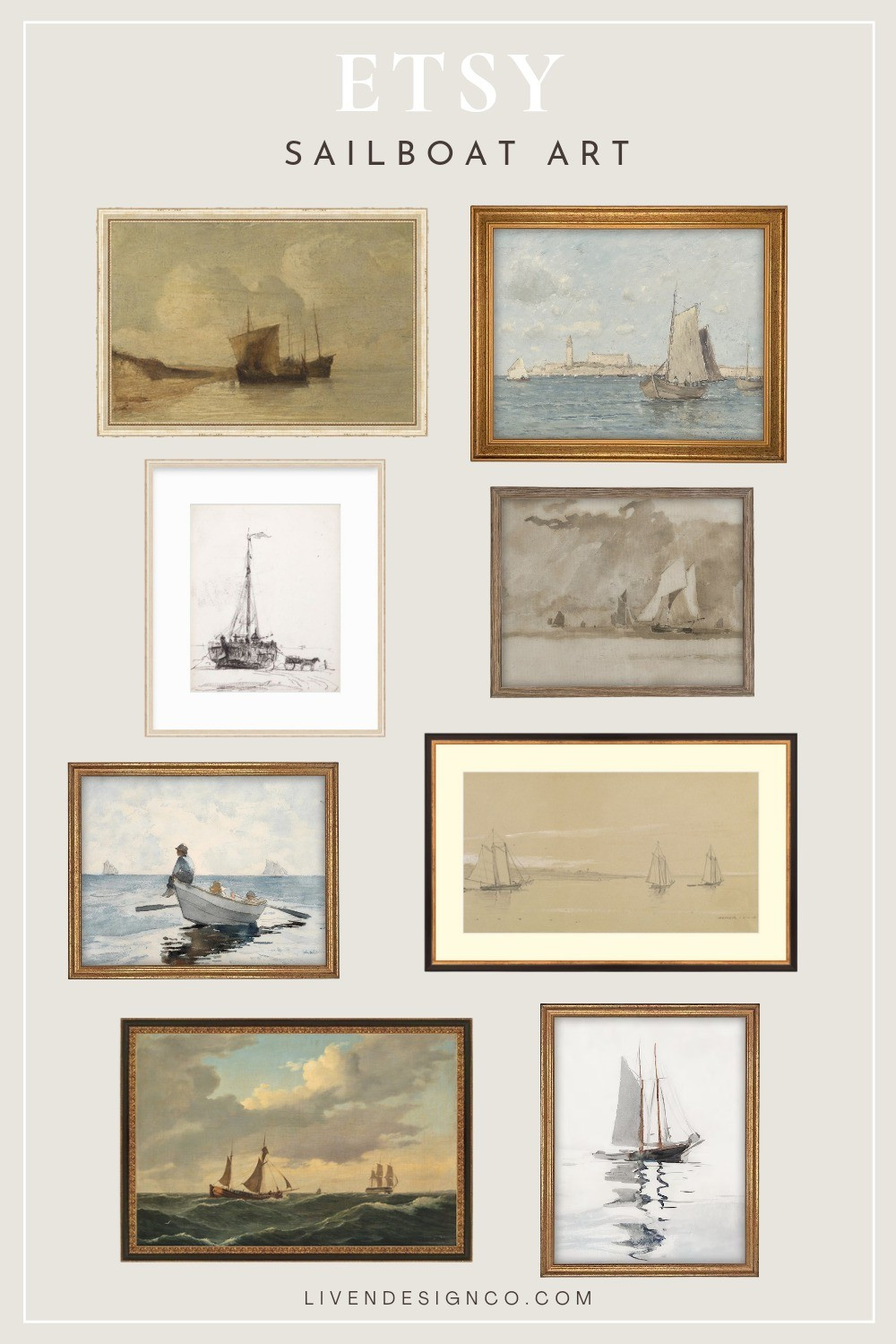 Etsy sailboat art prints. Vintage. Home decor. Coastal art. Landscape painting 

#LTKSeasonal #LTKHome #LTKSaleAlert