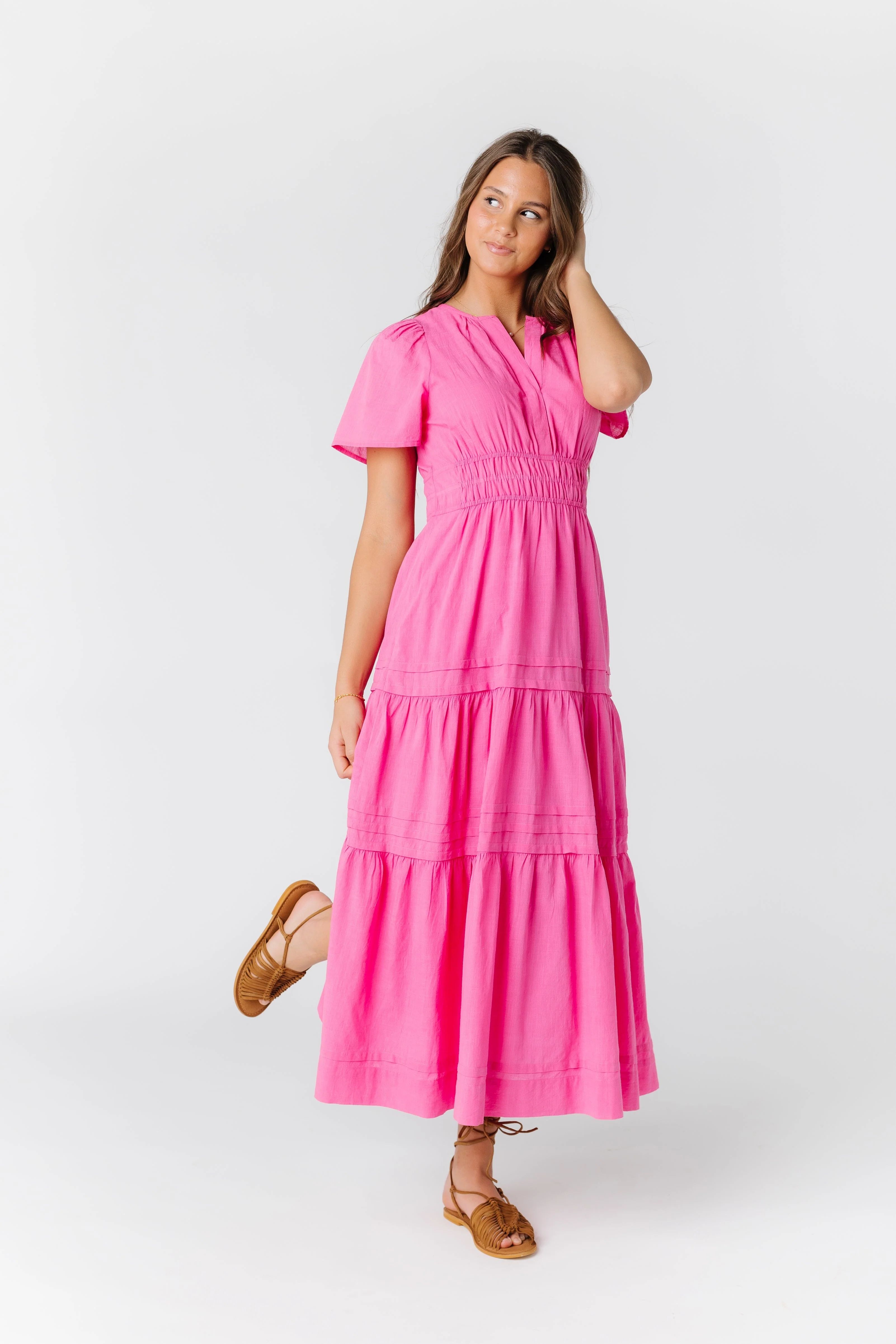 The Shae Dress: Stylish Short Sleeve Midi Dress for Summer | Called To Surf