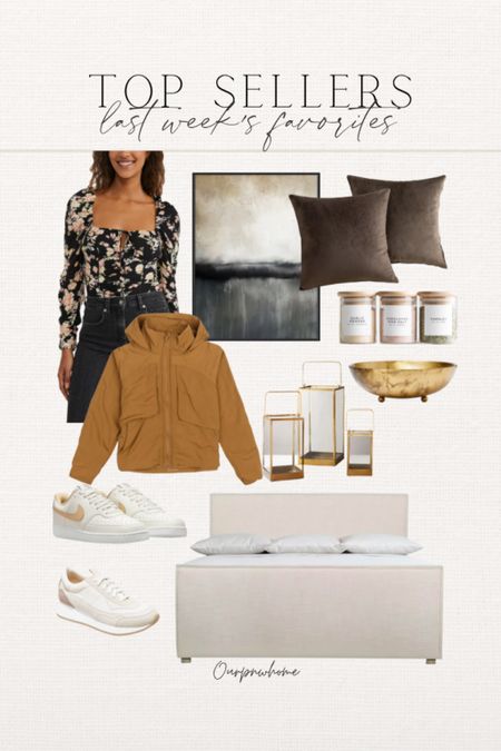 Last Week’s Top Sellers!

Velvet throw pillows, spice labels, kitchen organization, wall art, gold bowl, upholstered bed frame, windbreaker jacket, gold lanterns, blouse, floral top, sneakers, trainers, tennis shoes

#LTKhome #LTKstyletip #LTKFind